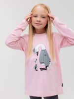 Bodo Лонгслив «Гусь» розовый — изображение 2