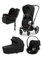 Cybex Коляска 2 в 1 Priam IV Sepia Black шасси Rosegold + Cloud G i-Size Magic Black + Base G + Sirona G i-Size Magic Black