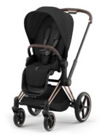 Cybex Коляска 2 в 1 Priam IV Sepia Black шасси Rosegold + Cloud G i-Size Magic Black + Base G + Sirona G i-Size Magic Black — изображение 6