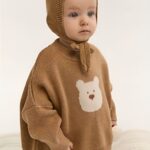 Loomknits Свитер с мишкой бежевый