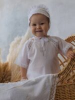 Наследник Выжанова Комплект крестильный (сорочка, чепчик) белый — изображение 4