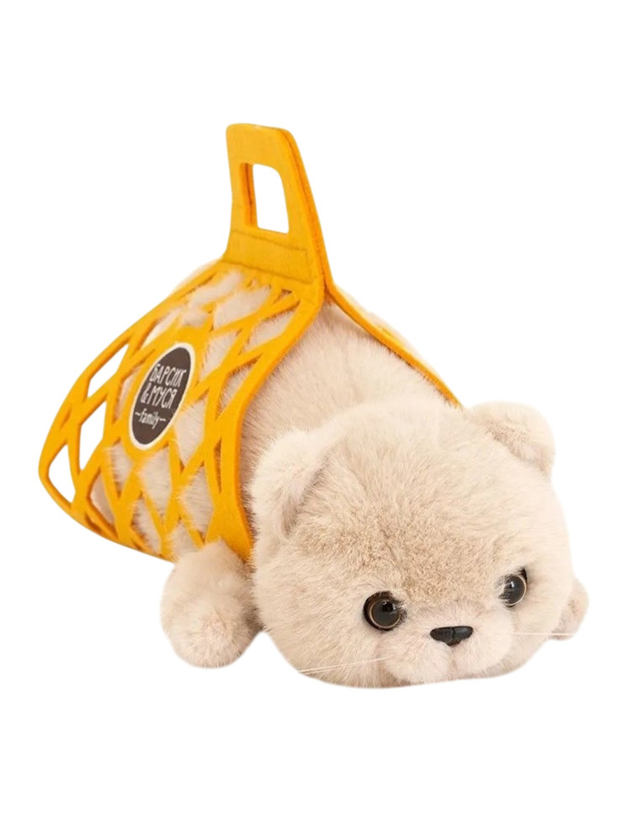 Orange Toys Мягкая игрушка Кот Барсик в сумке бежевый Orange Toys Мягкая игрушка Кот Барсик в сумке бежевый — изображение 1
