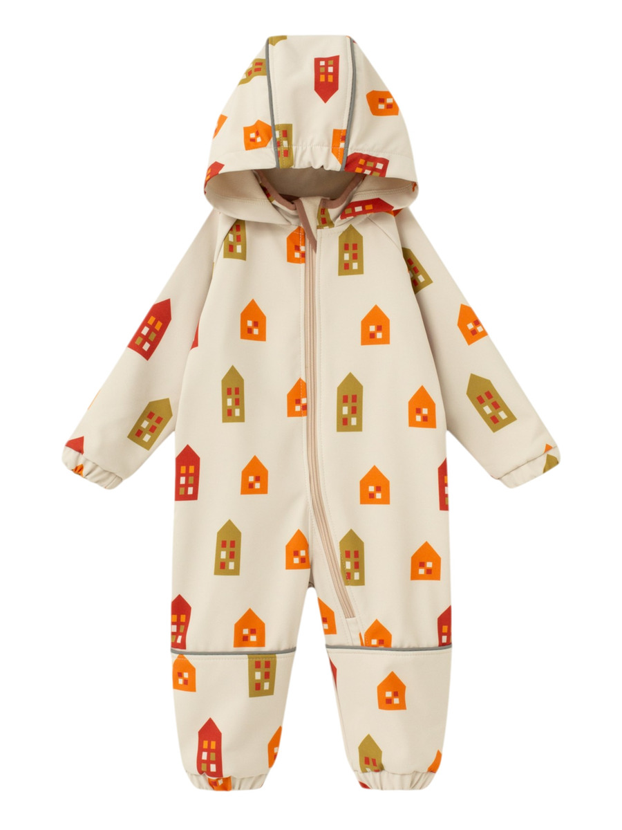 ToucanKids Демисезонный комбинезон Softshell домики ToucanKids Демисезонный комбинезон Softshell домики — изображение 1