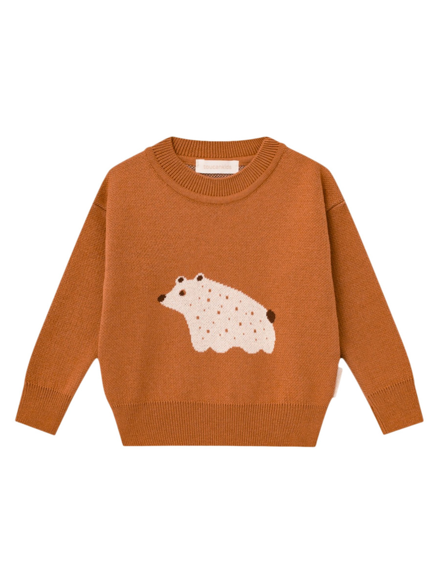 ToucanKids Джемпер вязаный мишка карамель ToucanKids Джемпер вязаный мишка карамель — изображение 1