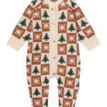 ToucanKids Комбинезон вязаный ёлочка корица