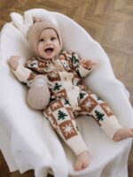 ToucanKids Комбинезон вязаный ёлочка корица — изображение 4
