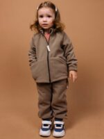 ToucanKids Костюм из флиса (кофта на молнии, брюки) мокко — изображение 2