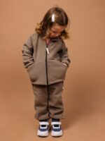 ToucanKids Костюм из флиса (кофта на молнии, брюки) мокко — изображение 3