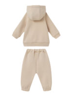 ToucanKids Костюм из футера с начесом (кофта с капюшоном, брюки) сливочный — изображение 10