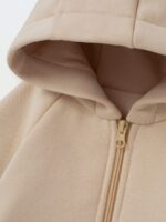 ToucanKids Костюм из футера с начесом (кофта с капюшоном, брюки) сливочный — изображение 6
