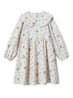 ToucanKids Платье из фланели магнолия на бежевом