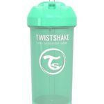 Twistshake Поильник с трубочкой пастельно-зелёный 360мл