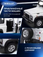 Welly Металлическая машинка 1:24 серия Мув Ленд Ровер Дефендер — изображение 5