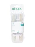 Beaba Набор из 2-х эргономичных ложек для первого прикорма 1st Age Clay/Misty Green — изображение 3