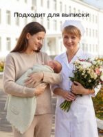 Happy Baby Плед вязаный светло-оливковый 100х100см — изображение 2