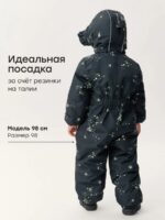 Happy Baby Зимний комбинезон черный/персиковые цветы — изображение 12