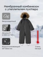 Happy Baby Зимний комбинезон графитовый — изображение 6