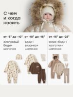Happy Baby Зимний конверт-комбинезон бежевый — изображение 6