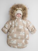 Happy Baby Зимний конверт-комбинезон бежевый — изображение 2