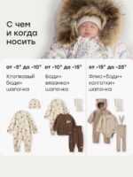 Happy Baby Зимний конверт-комбинезон молочный — изображение 6