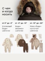 Happy Baby Зимний конверт темно-коричневый — изображение 9
