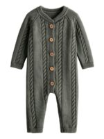 Mimibaby Комбинезон Коса из шерсти мериноса полынь