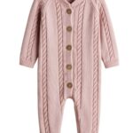 Mimibaby Комбинезон Коса из шерсти мериноса пудровый