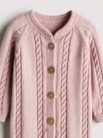 Mimibaby Комбинезон Коса из шерсти мериноса пудровый — изображение 2