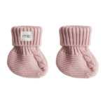 Mimibaby Пинетки Коса из шерсти мериноса пудровые