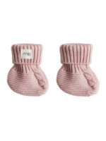 Mimibaby Пинетки Коса из шерсти мериноса пудровые