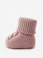Mimibaby Пинетки Коса из шерсти мериноса пудровые — изображение 3