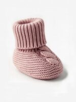 Mimibaby Пинетки Коса из шерсти мериноса пудровые — изображение 2