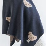 Mimibaby Плед вязаный Мишки антрацит 105х85см