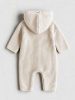 Mimibaby Вязаный комбинезон с капюшоном молочный — изображение 8